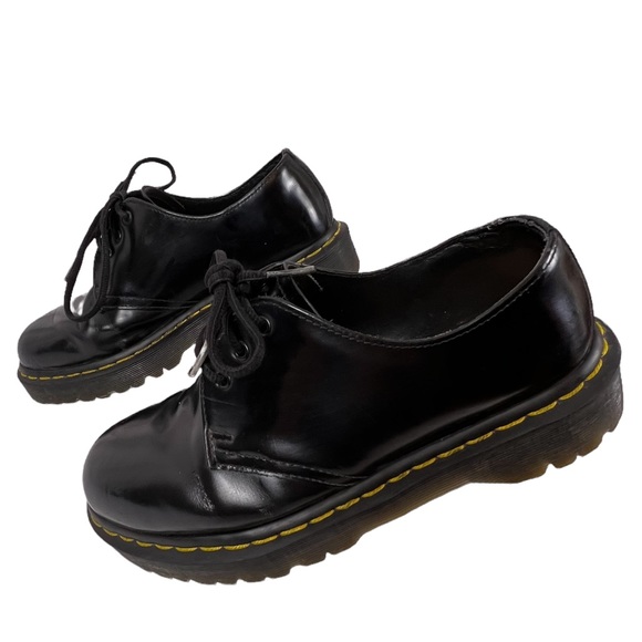 DR MARTENS VINTAGE WOMENS/MENS OXFORDS BLACK SIZE 8 WOMENS MENS 7 - Picture 6 of 6
